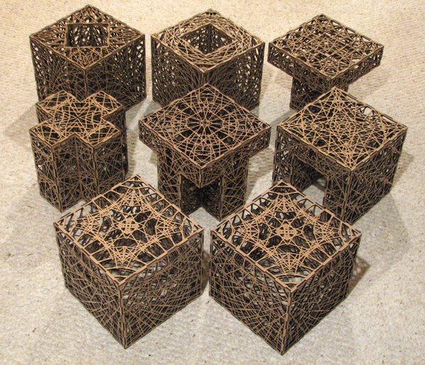 Six Lacy Cubes